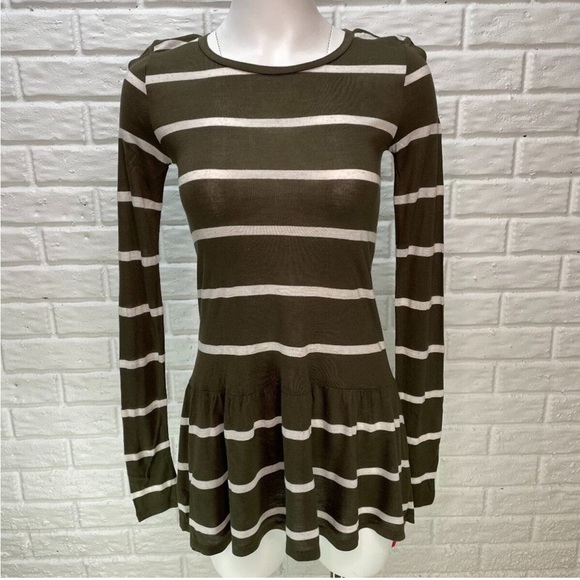 Olive Green Striped Long-sleeve - Picture 2 of 5